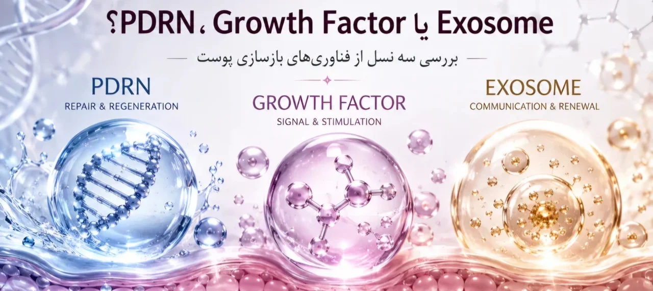 ✨PDRN، Growth Factor یا Exosome؟ بررسی سه نسل از فناوریهای بازسازی پوست